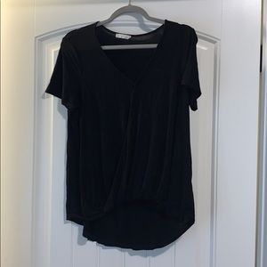 Black wrap shirt